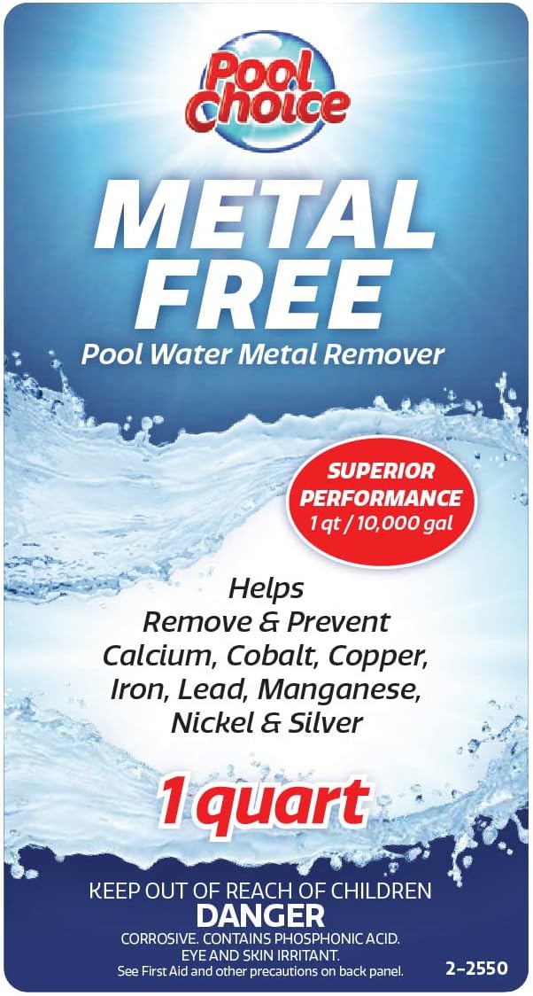 Removedor de metales para piscina 1qt fabricado EE.UU.
