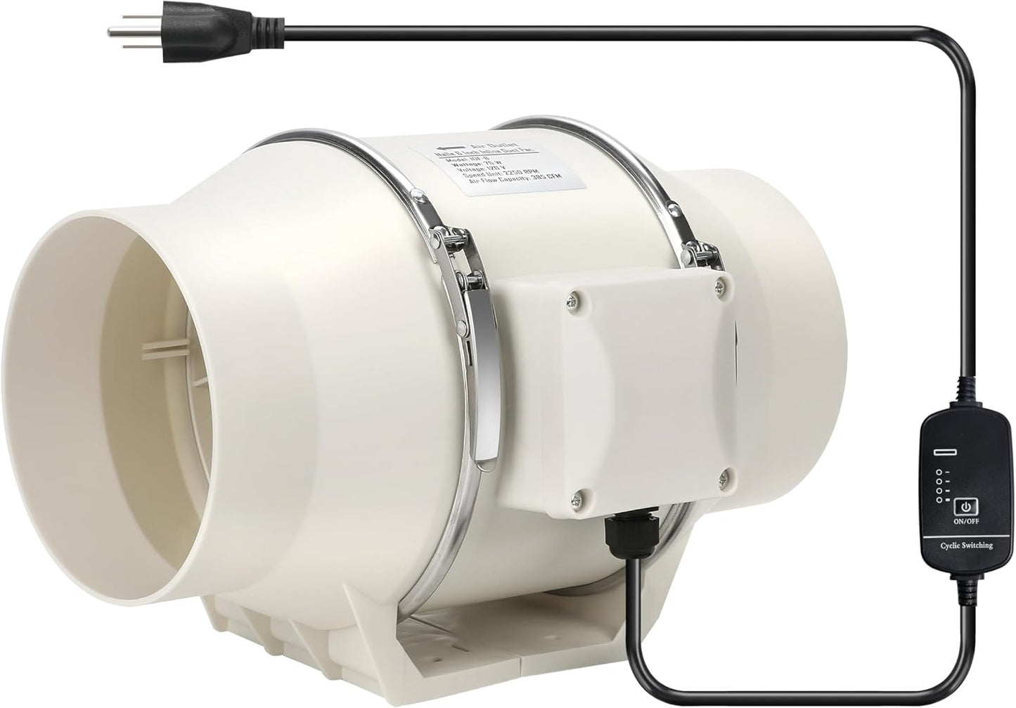 Ventilador conducto 6pulg 420CFM motor cobre alta eficiencia