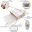 Organiz. ropa de cama plegable con ventana beige
