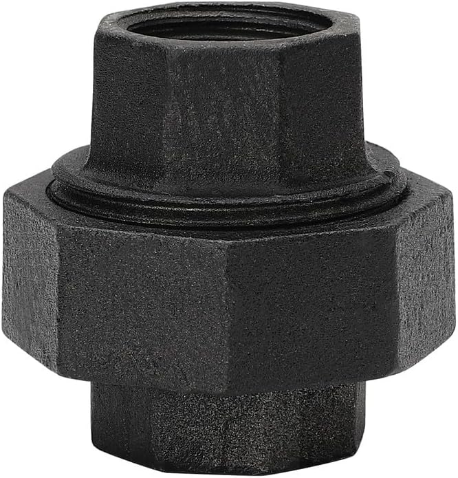 Unión tubería negra 1/2pulg comp 4 accesorios hierro fundido