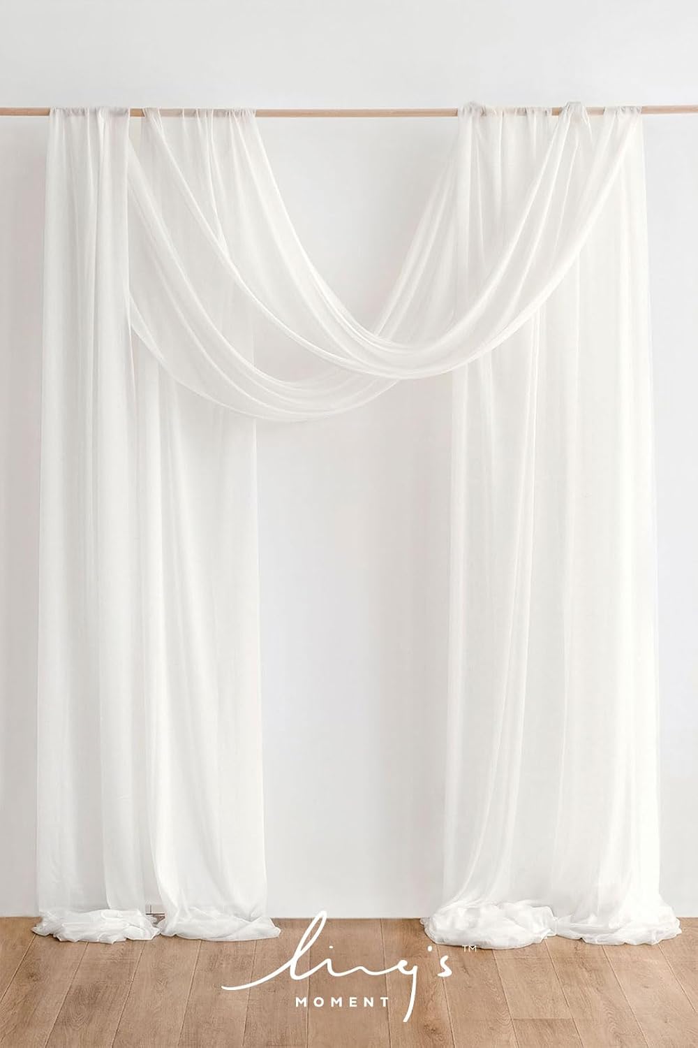Cortinas arco decoración boda ceremonia recepción