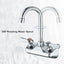 Grifo cocina cromado 4" acero bronce cerámica giro 360