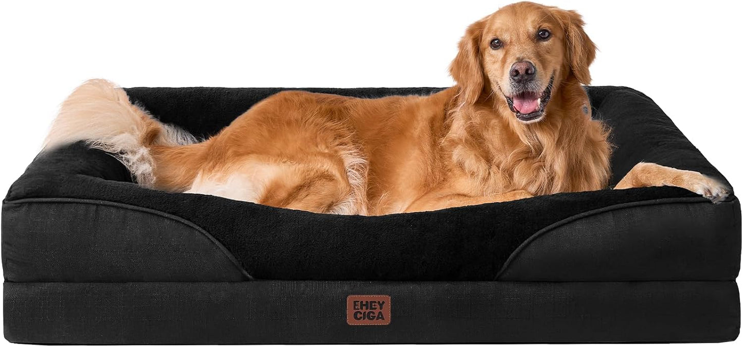 Cama ortopédica perro 42x30pulg espuma viscoelástica negro