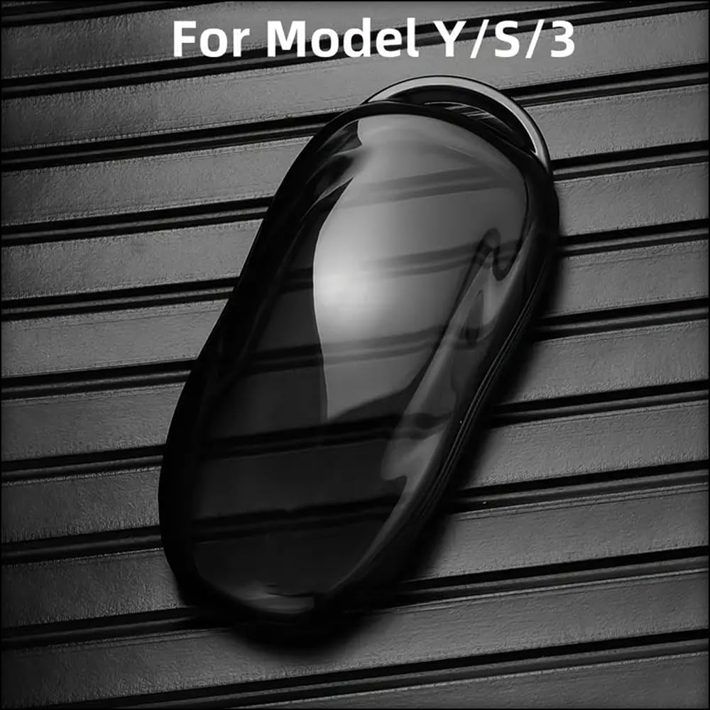 Funda llavero Tesla Model X transparente negro