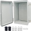 Caja eléctrica plástico ABS con pestillo acero inox 8.7x6.7pulg