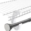 4 Soportes Barra Armario Forma J Resistentes para Ropa y Cortinas