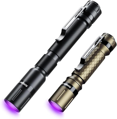 2 Linternas UV 395nm portátiles para detección orina y manchas