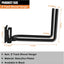 Organiz. herramientas 2uds gancho doble J E-Trail Negro