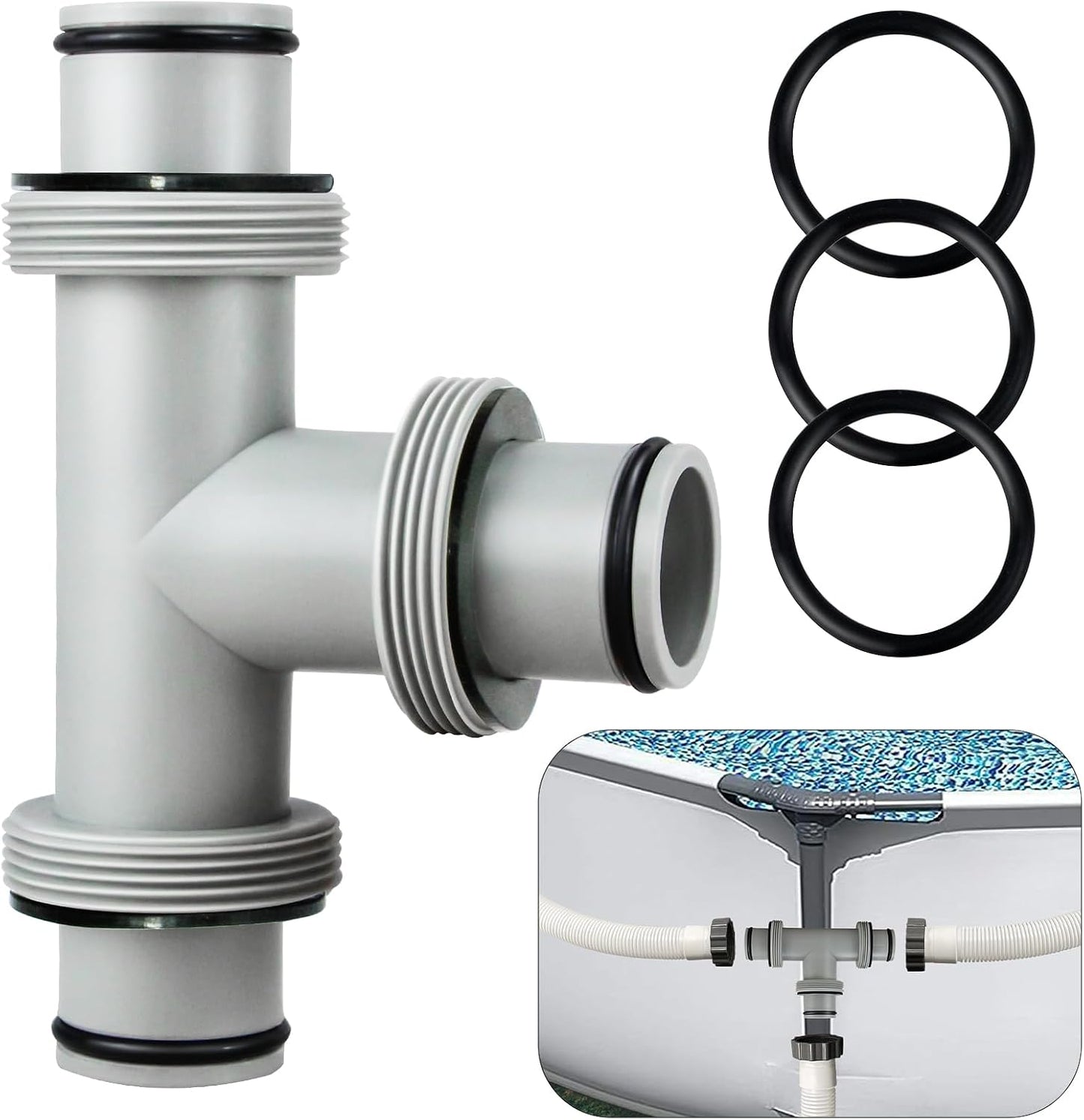 Conector T manguera piscina bomba filtro 1.5"