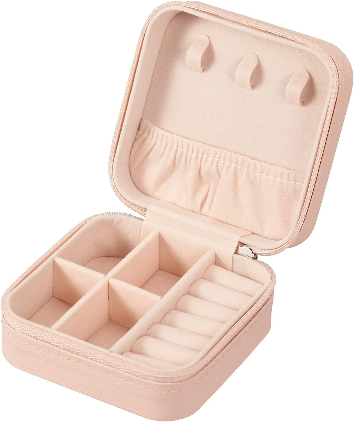 Joyero piel sintética portátil para anillos y accesorios