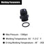 Adaptador 20AN macho a ORB aluminio negro pack 2