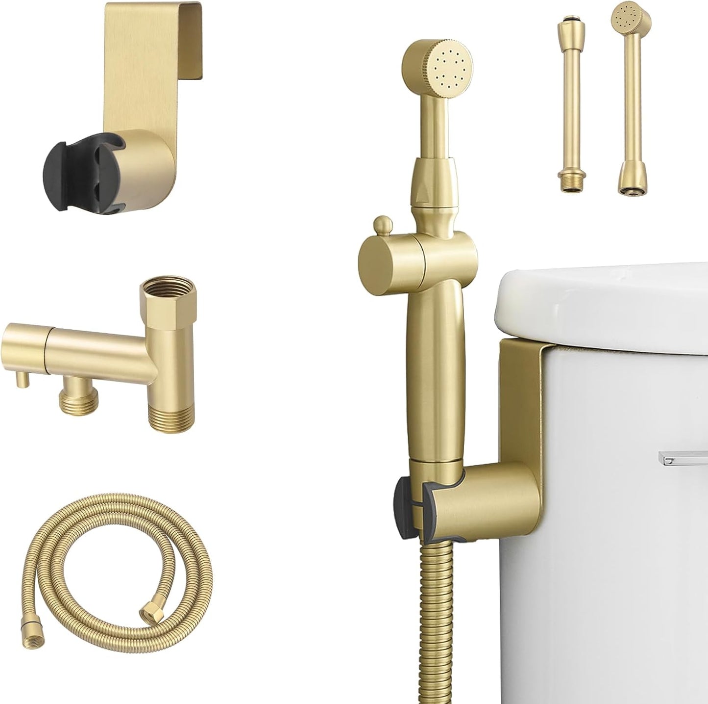 Rociador bidé inodoro control presión ajustable 3-11pulg