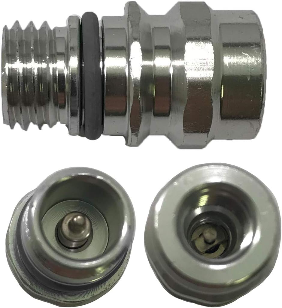 Adaptador A/C Schrader con núcleos reemplazables 25 pzas