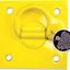 Anclaje pared atornillado 6x6pulg color amarillo