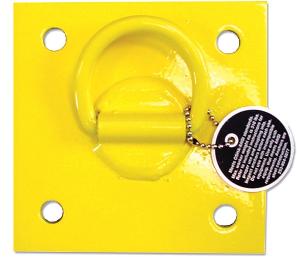 Anclaje pared atornillado 6x6pulg color amarillo
