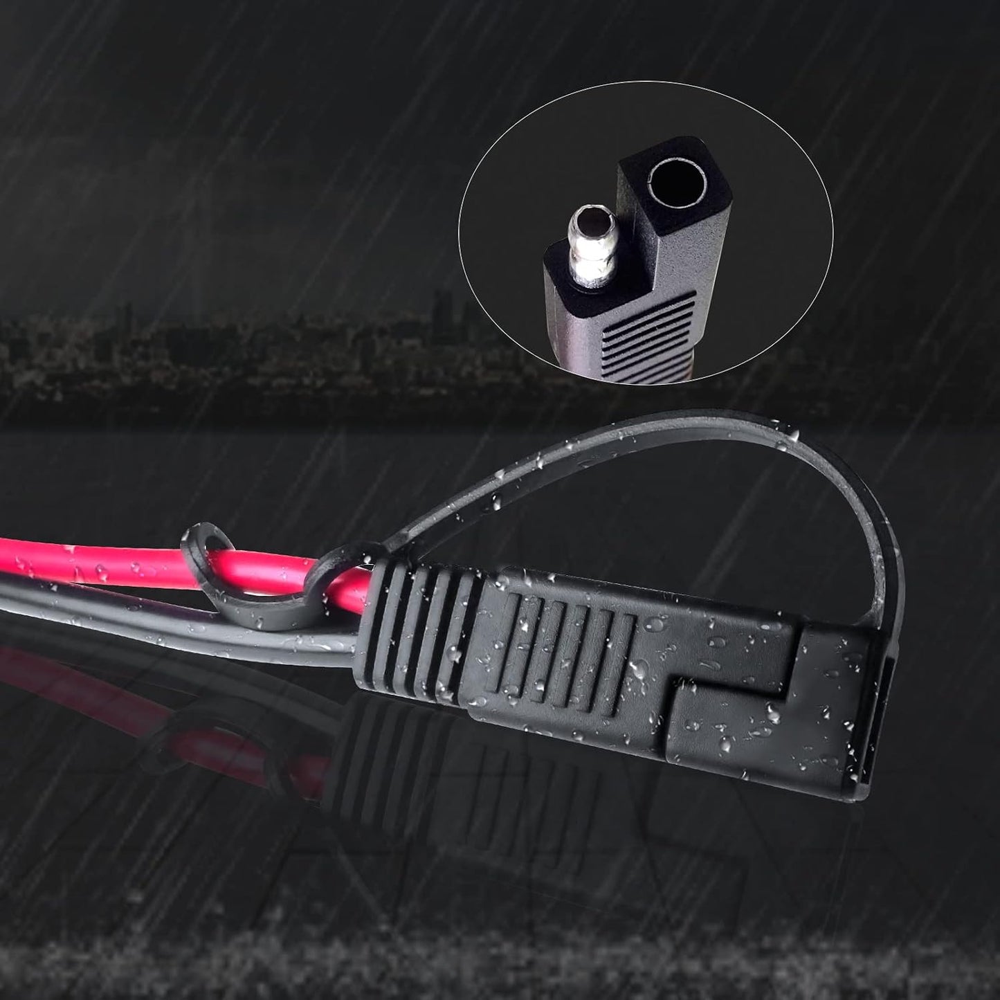 Cable extensión SAE 10AWG 3.3ft adaptador inverso autos