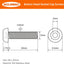 Tornillos M5 acero inox 304 cabeza botón 50uds