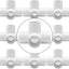 Conector PVC 4 vías 1.5" para estantes DIY set 10