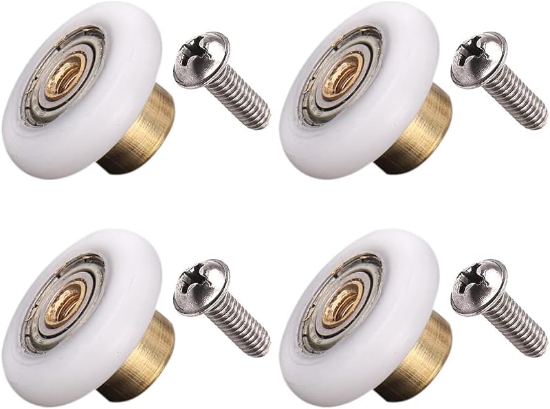 4 Ruedas Acero Inox 0.748pulg Ducha Color Blanco