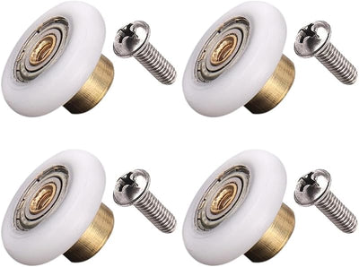 4 Ruedas Acero Inox 0.748pulg Ducha Color Blanco