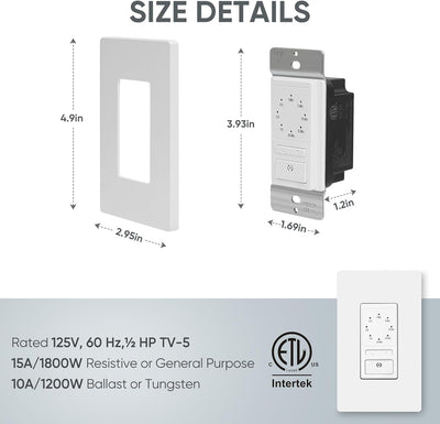 Interruptor temporizador baño 1-60min-2H-4H