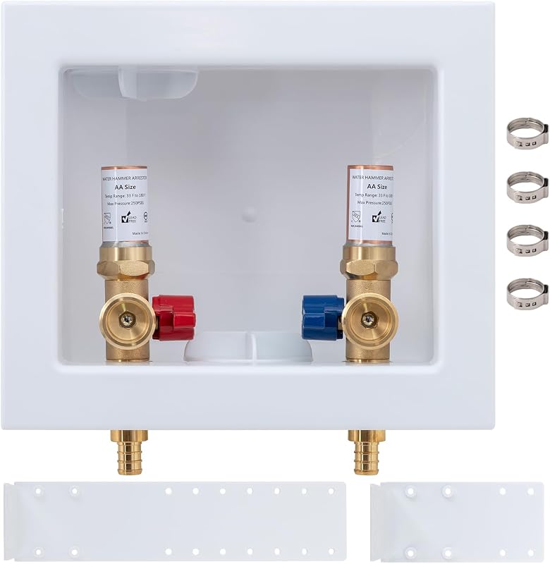 Caja salida lavadora con válvula PEX 1/2"