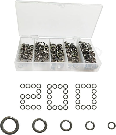 200 Anillos Divididos Acero Inox para Pesca Conectores