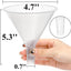 20 Embudos Plástico Boca Ancha 4.7pulg Botellas Cocina