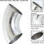 2 Codos Escape Acero 1-1/4pulg Codo Mandril Acero Inox 304 90grados