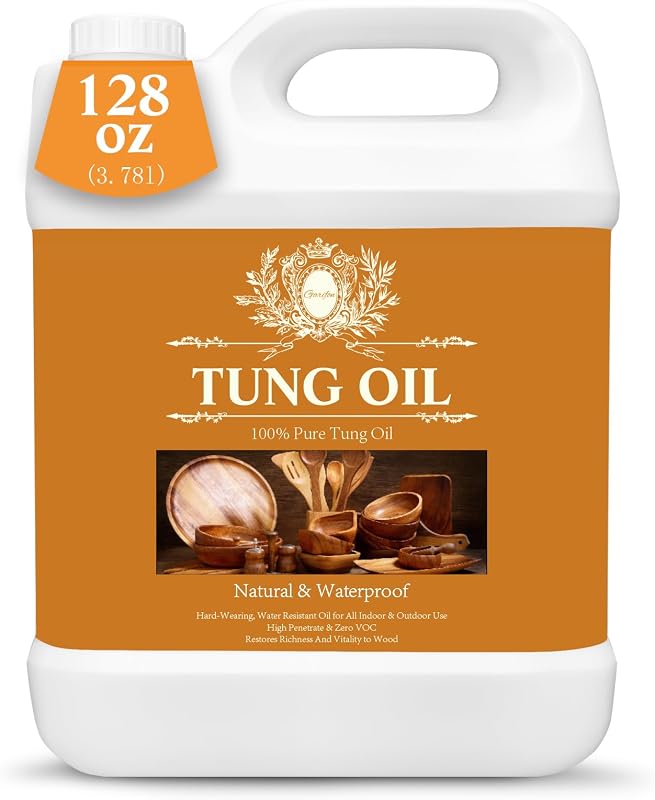 Aceite tung puro grado alimenticio 1gal para madera