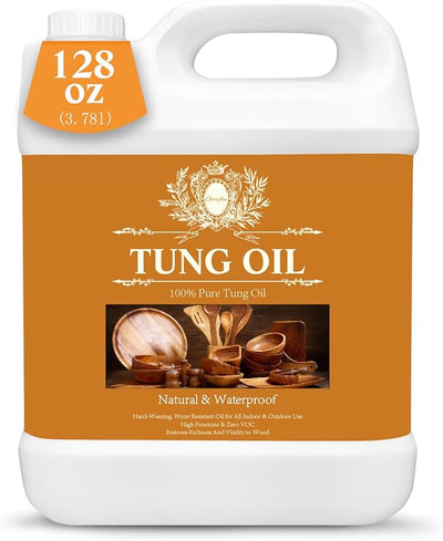 Aceite tung puro grado alimenticio 1gal para madera