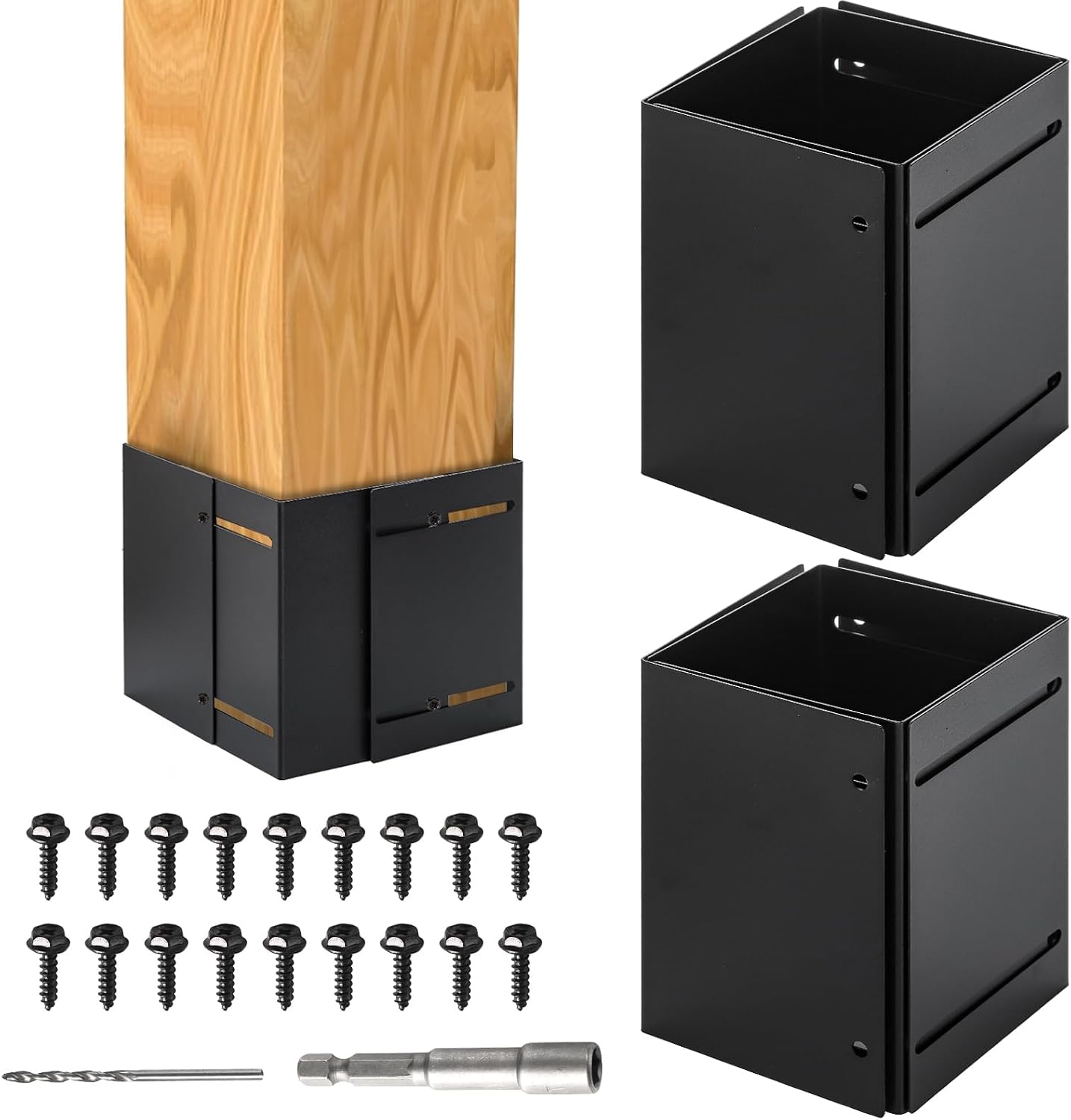 2 Protectores Poste Acero Inox 304 Rango 3.3-6"