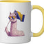 Taza Cerámica Bandera Bosnia Y Herzegovina Amarillo Blanco