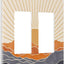 Cubierta interruptor vintage 2 gang placa abstracta moderna