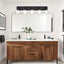 Lámpara baño negro sobre espejo 5 luces vidrio transparente