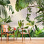 Papel tapiz hojas tropicales para sala dormitorio y niños