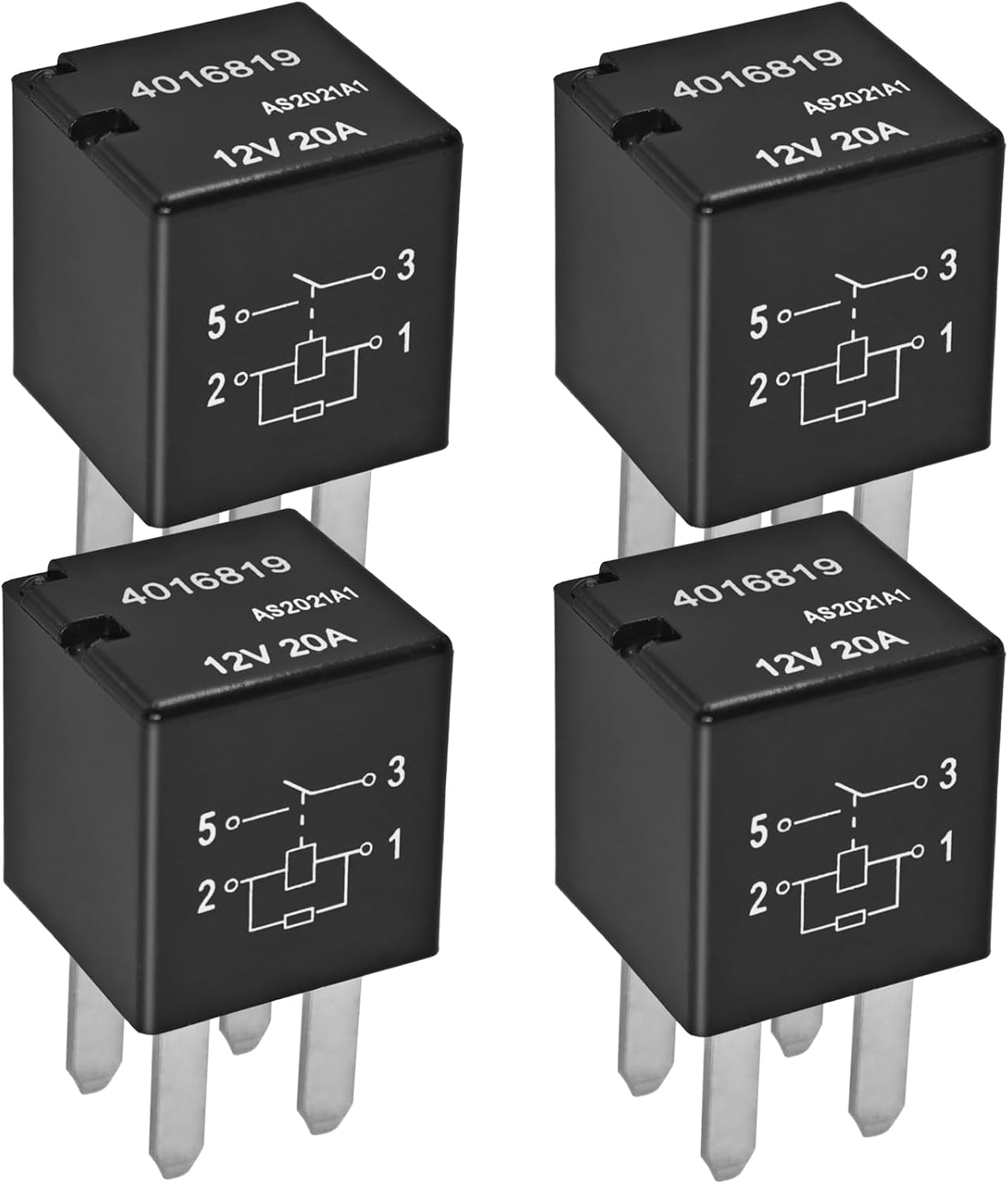 Relé automotriz ISO 12V 20A pack 4 uso general Polaris