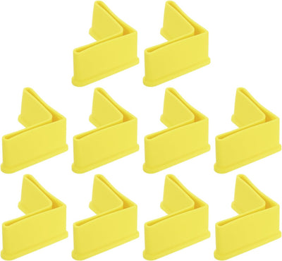 10 Almohadillas L 2x2pulg Protectores Patas Muebles Amarillo