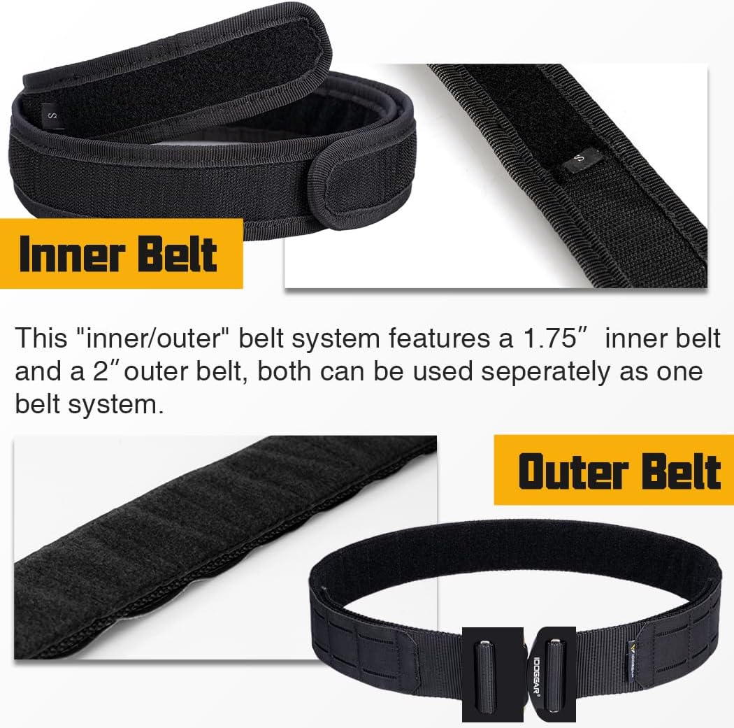 Cinturón MOLLE 2" para hombre con cinturón 1.75"