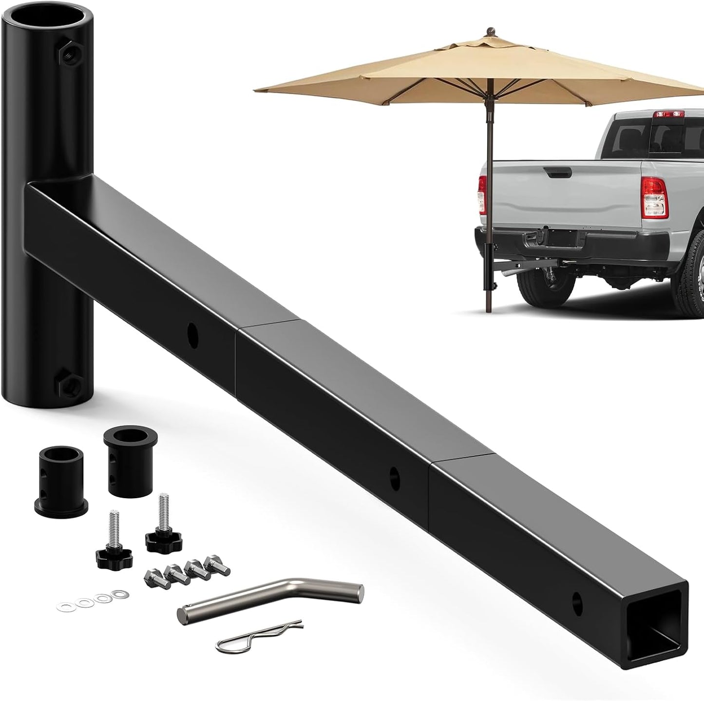 Soporte paraguas ajustable 38/26.5" para poste exterior