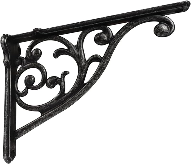 Soportes pared vintage hierro negro 10" set 4