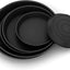 6 Platillos Plástico para Macetas 8-12" Negro