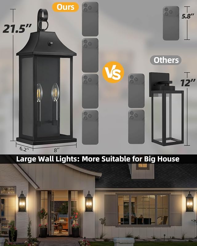 Luces pared exteriores 21.5" modernas aplique porche
