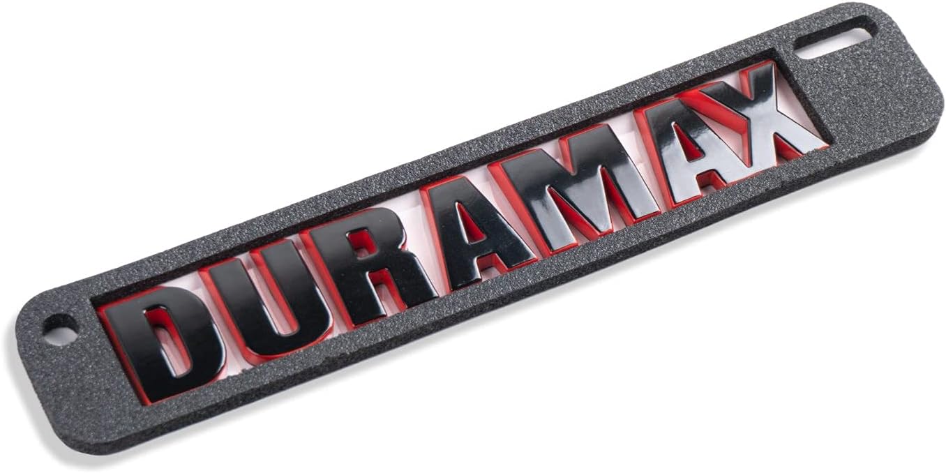 Emblemas Duramax 2019-21 para Silverado 2 Pzas Negro Rojo