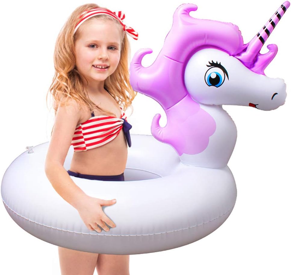 Flotador unicornio para niños anillos natación verano