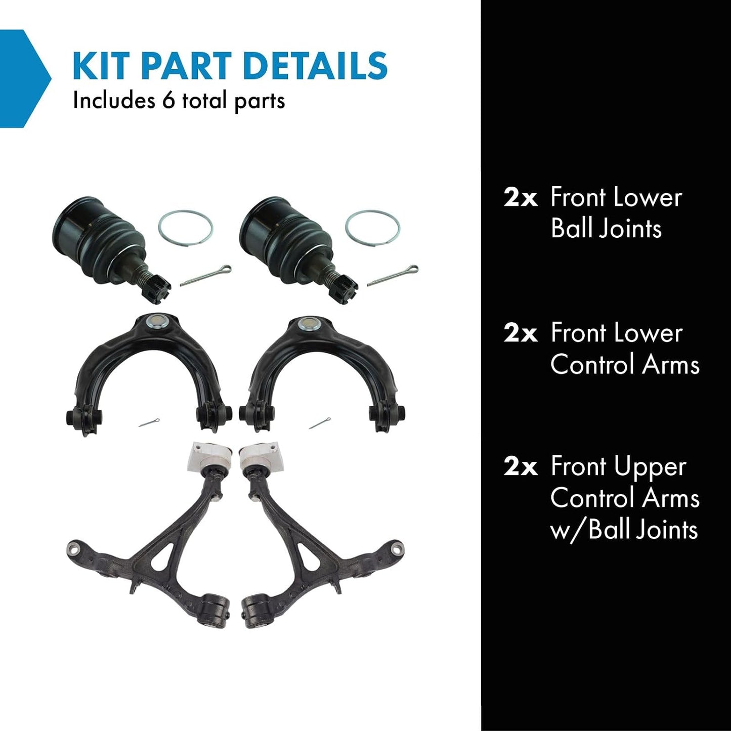 Set 6 rótulas control delantero Acura TL 09-14