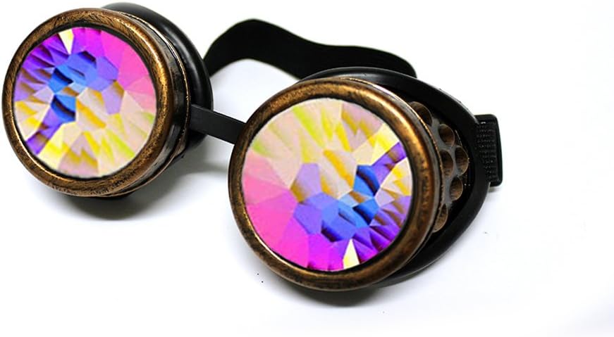 Antiparras acolchadas arco iris estilo Steampunk Cobre