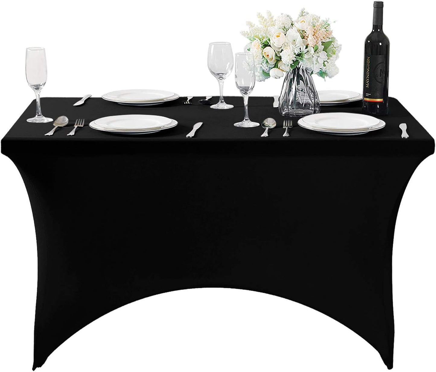 6 Pzas Mantel Elastano Universal 4ft Negro