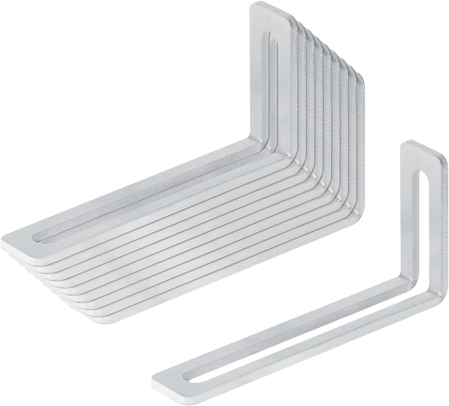 10 Soportes L Ranurados Ajustables 3/8pulg Aluminio