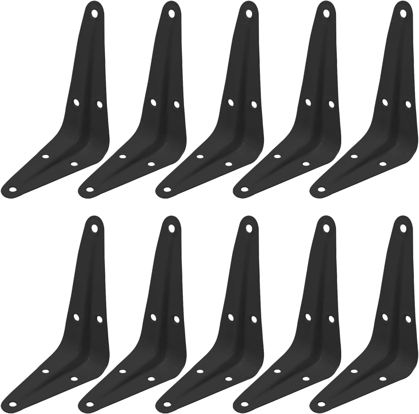 10 Pzas Soportes Esquina Metal Negro Estantes Colgantes